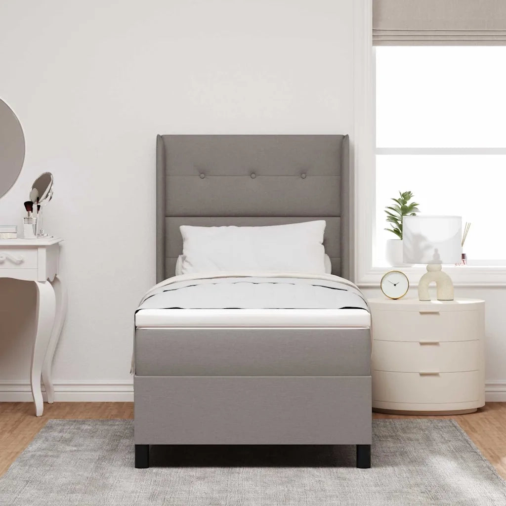 Letto a Sorgente LED con materasso Talpa 90 x 190 cm Tessuto
