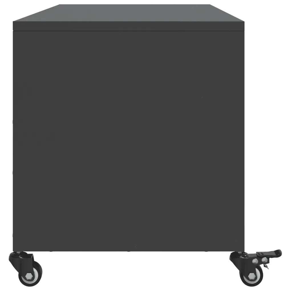 Mobile TV | Armadietto TV | Mobile Porta TV Nero 100,5x39x43,5 cm in Acciaio