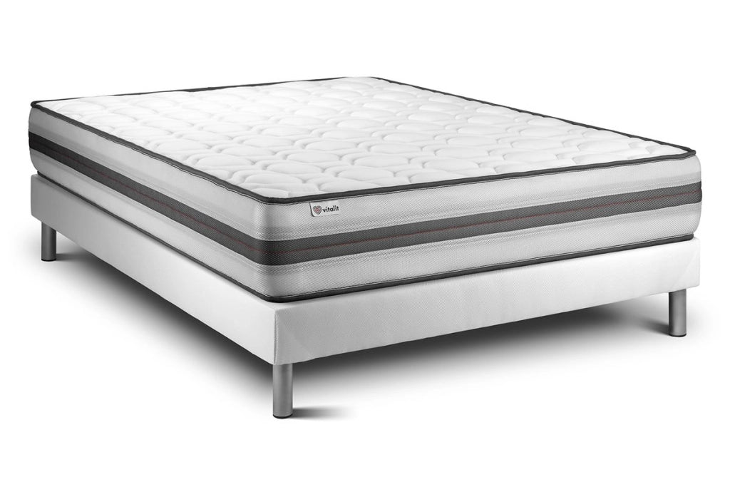 Letto con materasso VITAL POWER RECOVER 150 x 200 cm Rete kit Bianco