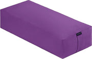 Bolster per Yoga - Cuscino per Pratiche di Yoga - Copertura a Maglia per Lavatrice in Coton - Maniglia Sostenibile - Cuscino Quadrato in Legno di Noce