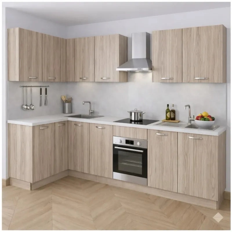 Pensile Cucina  in Legno Nobilitato Olmo Mobile Alto con 1 Anta, Pensile Componibile Moderno Made in Italy (H90XL40XP33cm)