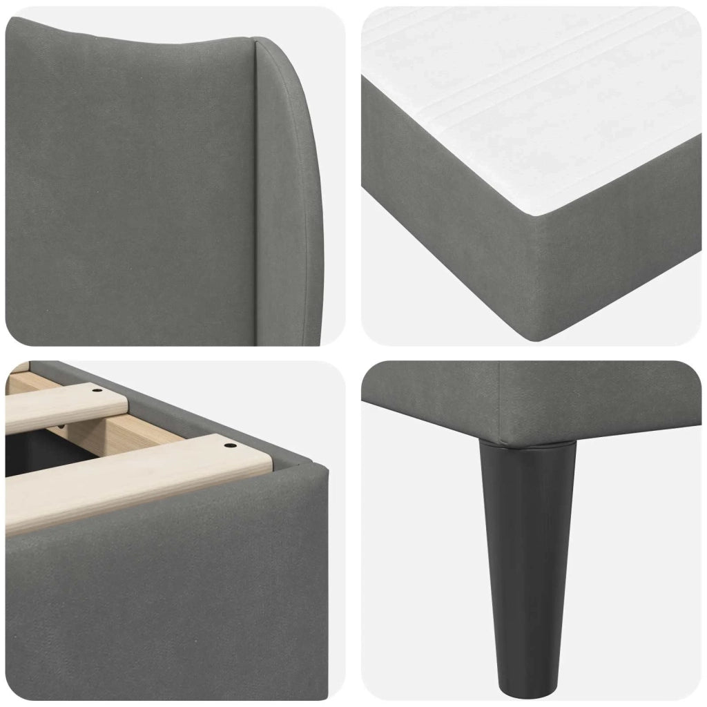 Struttura del letto Grigio Scuro 160 x 200 cm Velluto 3415215