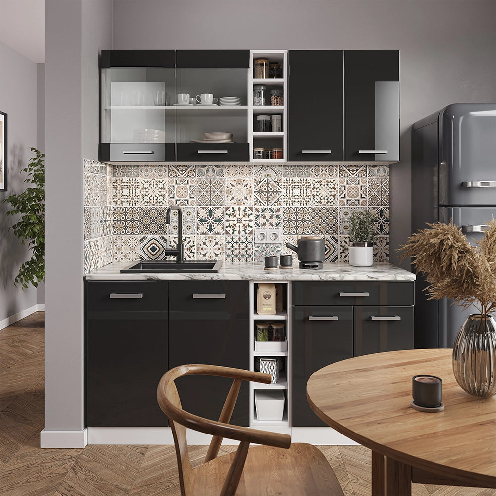 Vicco Scaffale da cucina Bianco 30 cm , PL Marmo