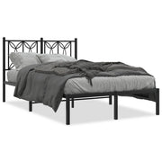 Letto matrimoniale | Letto per adulti | Giroletto con Testiera in Metallo Nero 120x190 cm