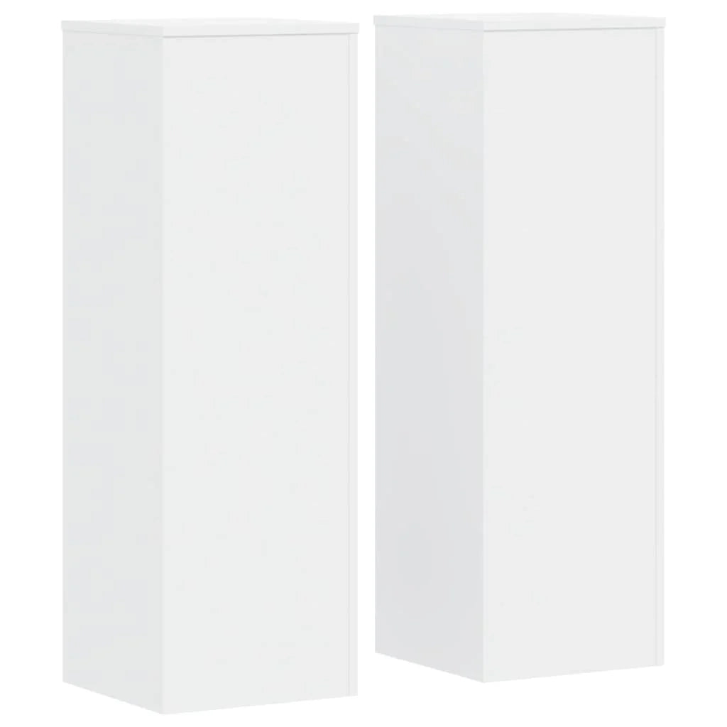 Portavasi mobili per fiori set da 2 33 x 33 x 100 cm legno ingegnerizzato bianco 02_0045286
