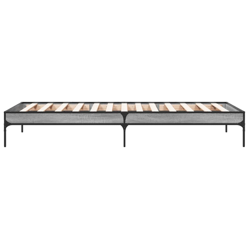 Giroletto Grigio Sonoma 100x200 cm Legno Multistrato e Metallo 845029