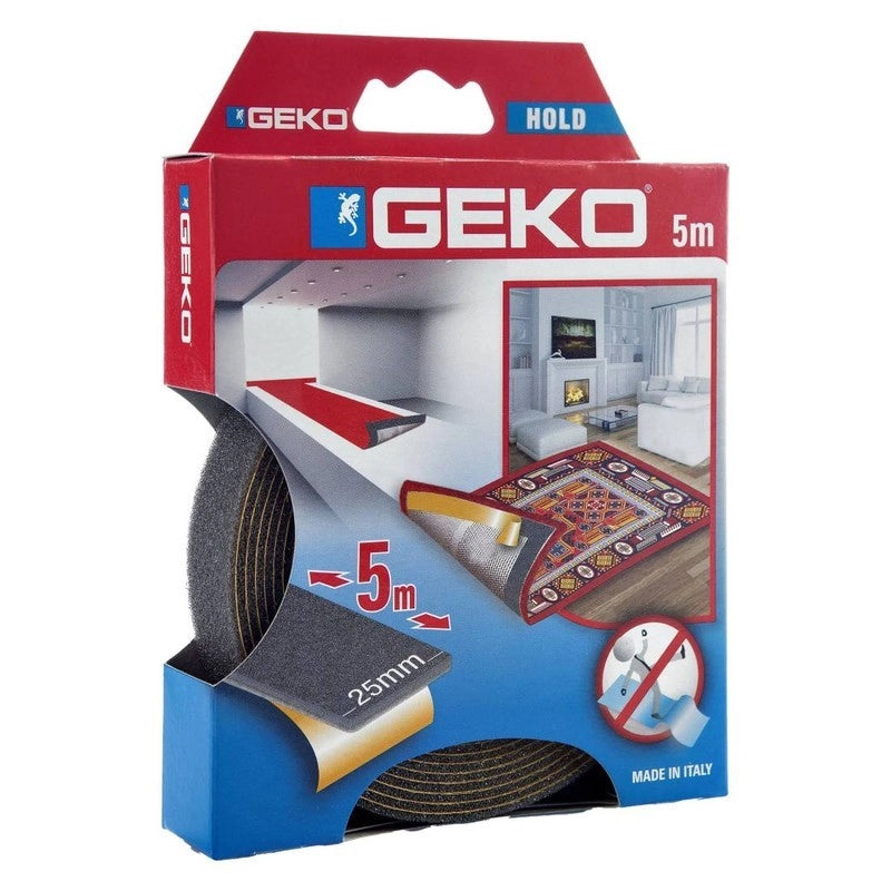 Nastro adesivo antiscivolo per tappeti 25 mm x 5 m antracite