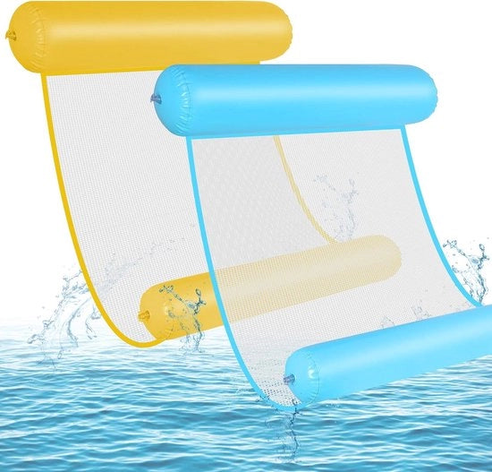 Hangmat per acqua - 2 pezzi - Inclusa pompa - Hangmat per acqua - Piscina gonfiabile - Matrimoniale gonfiabile per acqua - Piscina - Spiaggia - Giocattoli acquatici - Vacanze - Must Have per l'estate!