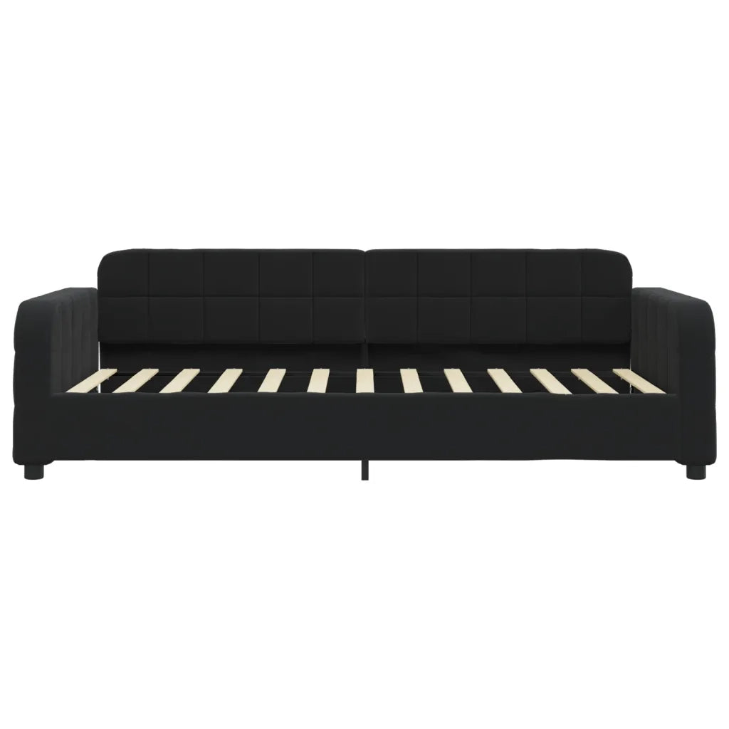 Divano letto | Sof¨¤ letto | Letto singolo Estraibile Nero 100x200 cm in Velluto