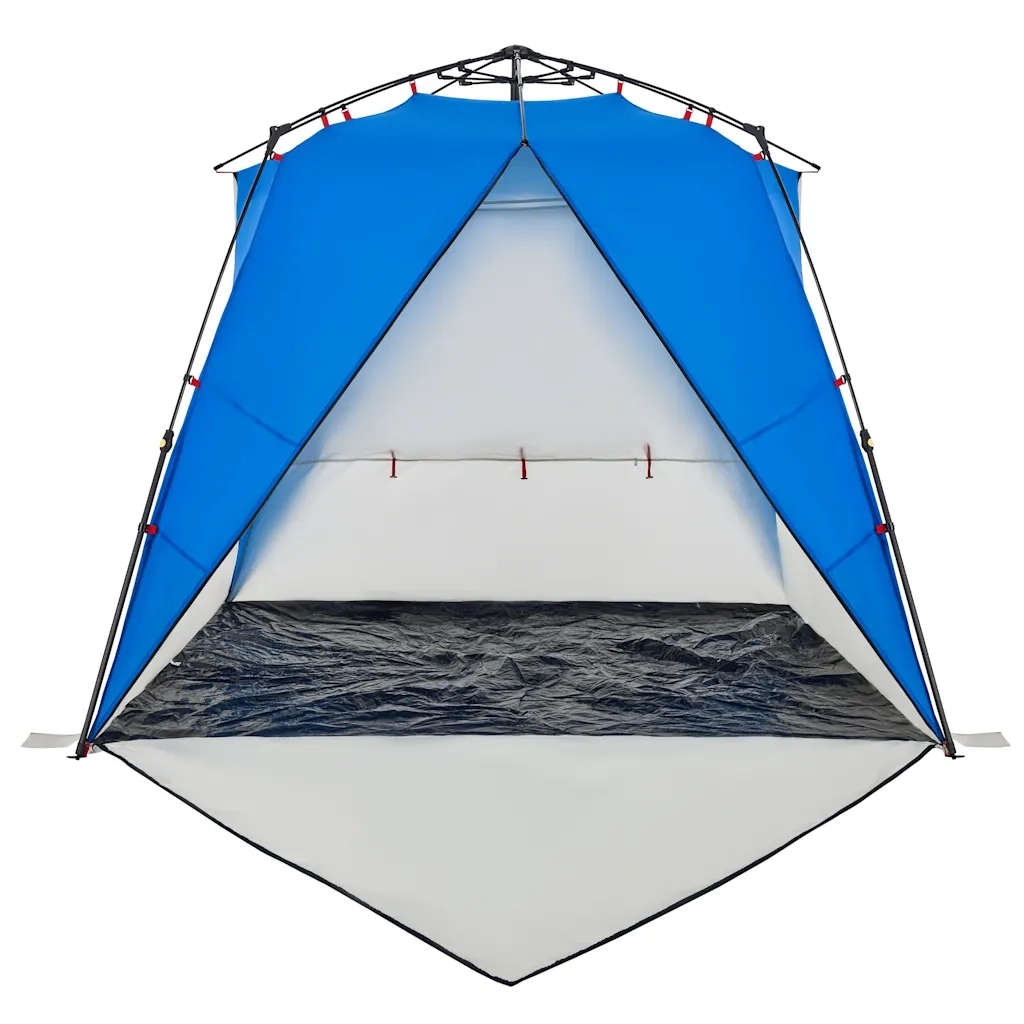 Tenda da Spiaggia 4 Persone-Tenda da campeggio Azzurro Rilascio Rapido Impermeabile