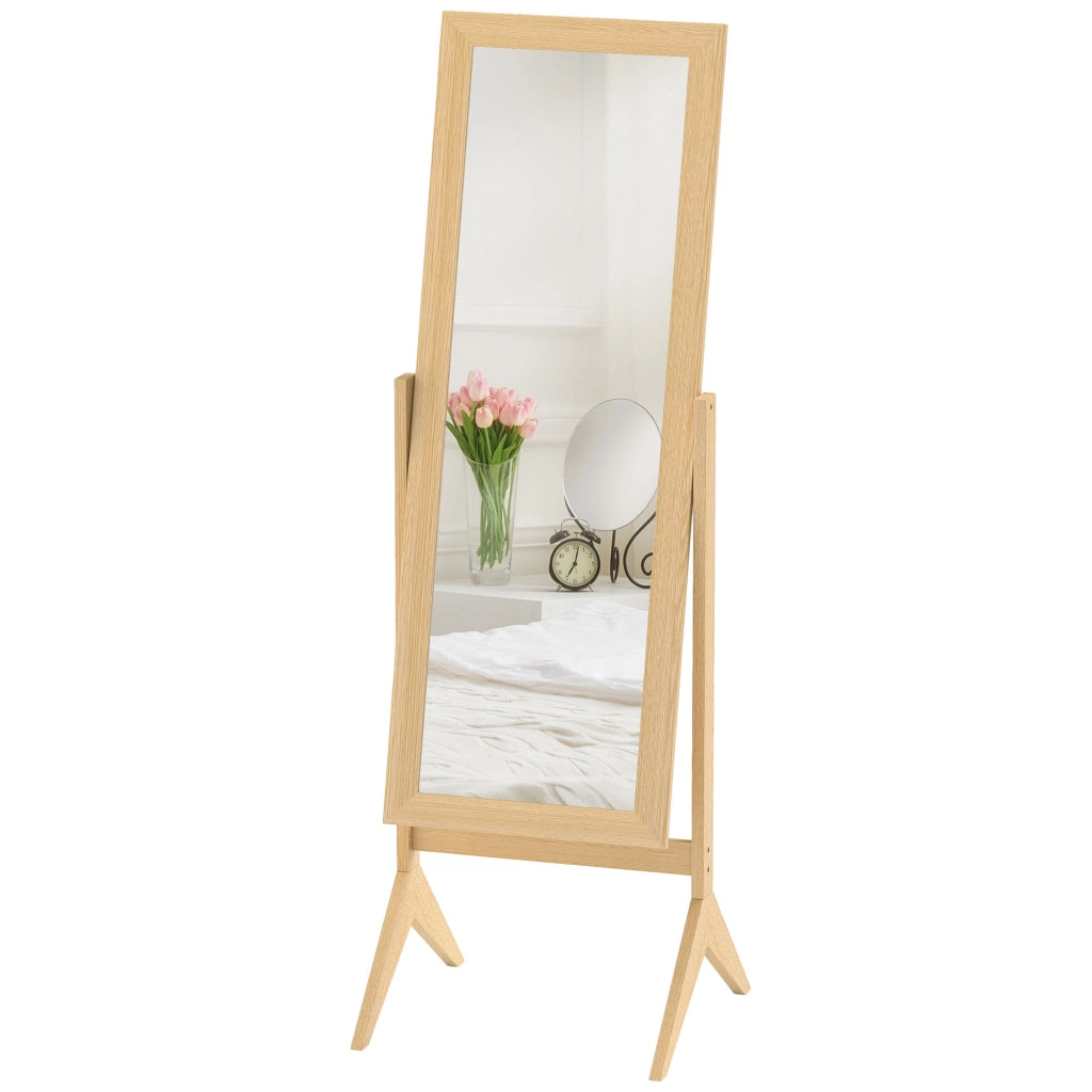 Specchio a Pieno Pieghevole Regolabile ¨C zephmum ¨C Rovere 47x46x148 cm