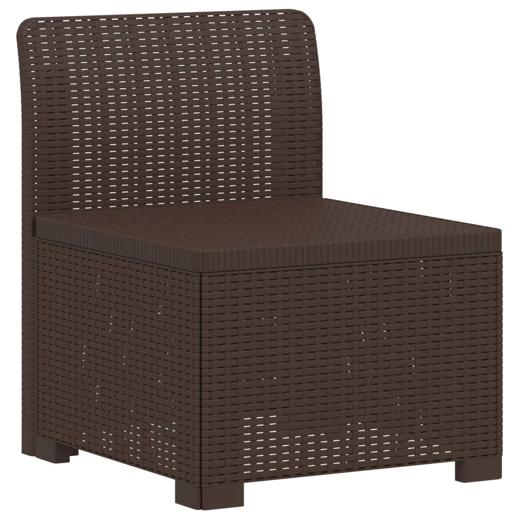 Divano da esterno-Divano da Giardino a 1 Posto Aspetto Rattan PP Marrone 846462