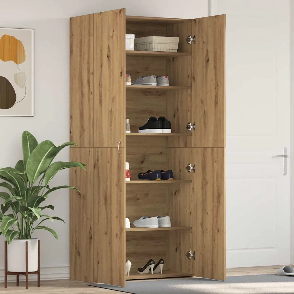 Scarpiera | Mobile per scarpe Marrone 80 x 35.5 x 180 cm Legno multistrato