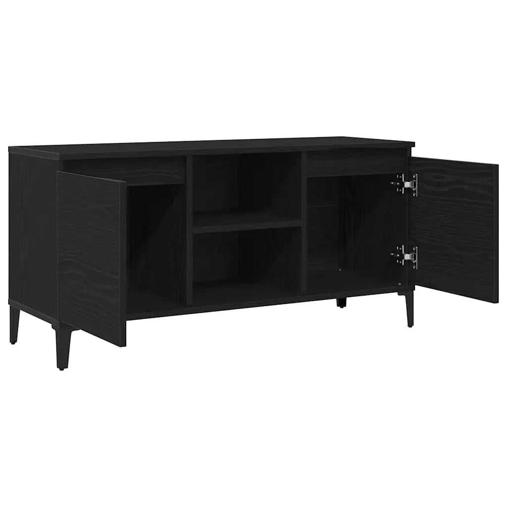 Mobile TV Rovere Nero 102 x 35 x 50 cm Legno multistrato 862585