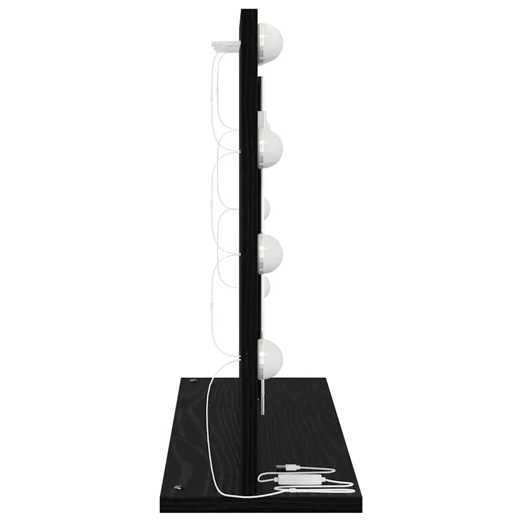 Specchio da Vanit¨¤-Specchio da Trucco Rovere Nero 60 x 45 x 18 cm