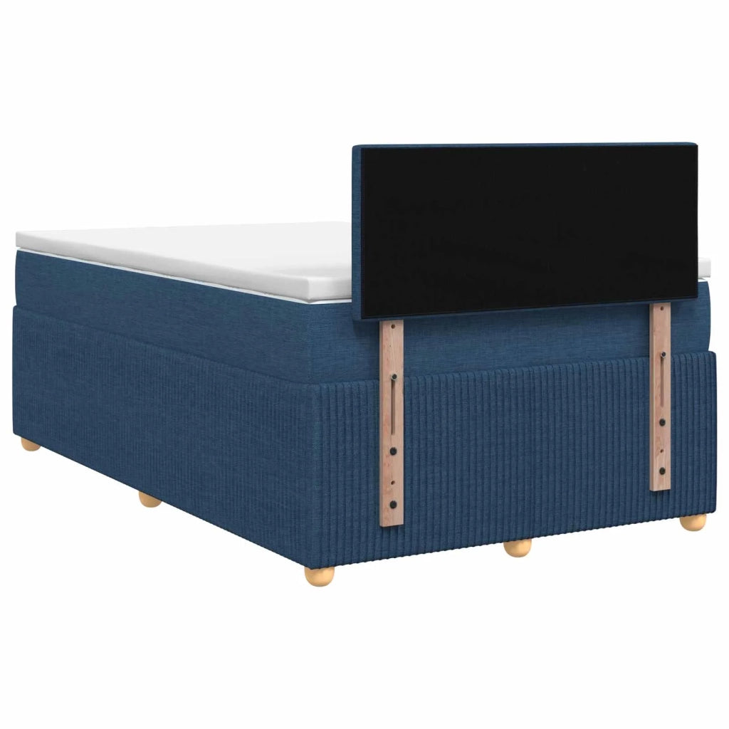 Letto box spring con materasso Blu 120 x 190 cm Tessuto 3451425
