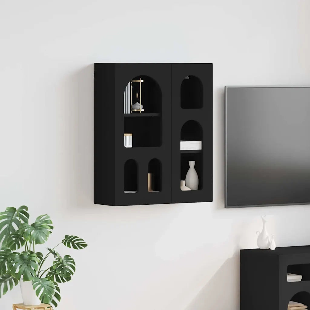 Armadio pensile Nero 59 x 20 x 71.5 cm Legno multistrato CFW5883769