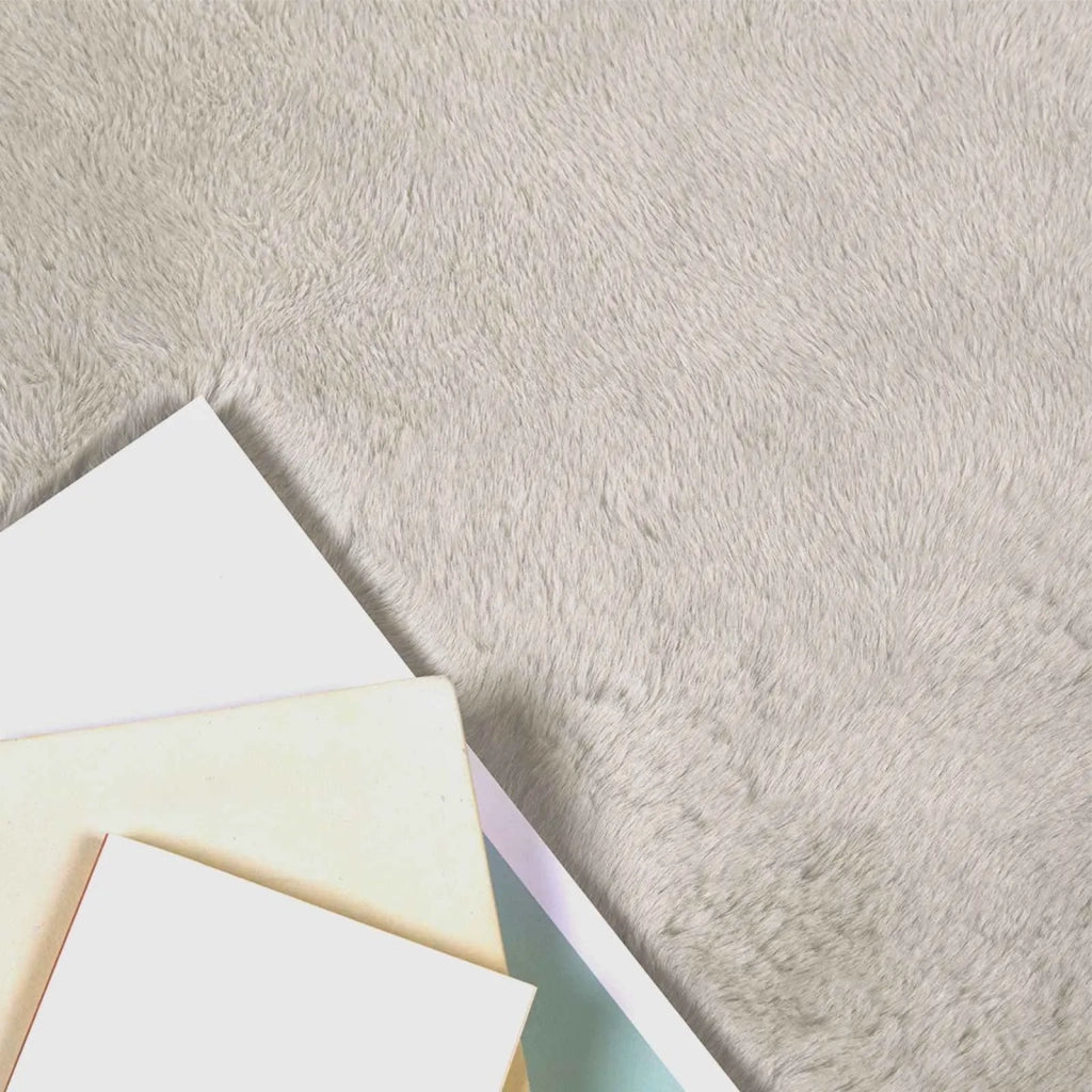 Tappeto antiscivolo in sintetica di coniglio OLITE Beige 42021636