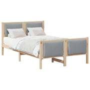 Letto matrimoniale | Letto per adulti | Struttura del letto Grigio chiaro 120 x 190 cm Tessuto