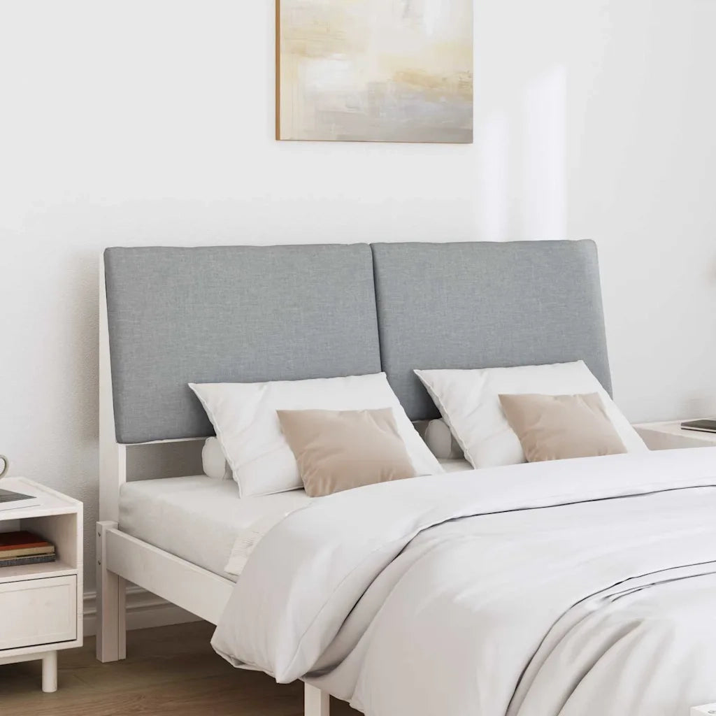 Testiera | Testata imbottita Grigio chiaro 140 cm Pino massello