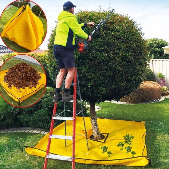 Strumento per la raccolta foglie 78,7 x 78,7 cm - Striscia per la potatura - Penna angolata - Raccogliere foglie - Imbottito - Leggero 2 kg - Striscia per giardino