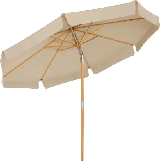 Ombrellone a Stella - 300 cm - Ombrellone Quadrato per Giardino - Sostegno Solare - Senza Stendardo - Beige Cenere