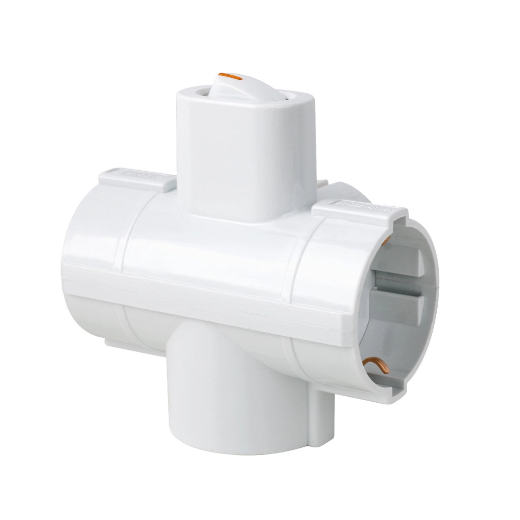 Adattatore Tripla Presa con Interruttore e Sicurezza Bambini ¨C Minimal ¨C Bianco