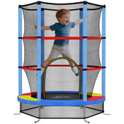 Trampolino elastico per bambini con rete di sicurezza ¨C zephmum ¨C 140x190 cm, multicolore