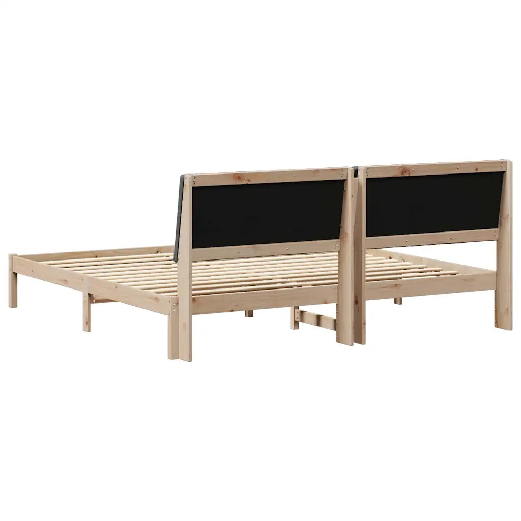 Struttura del letto-Giroletto Marrone 200 x 200 cm Pino massello 658056
