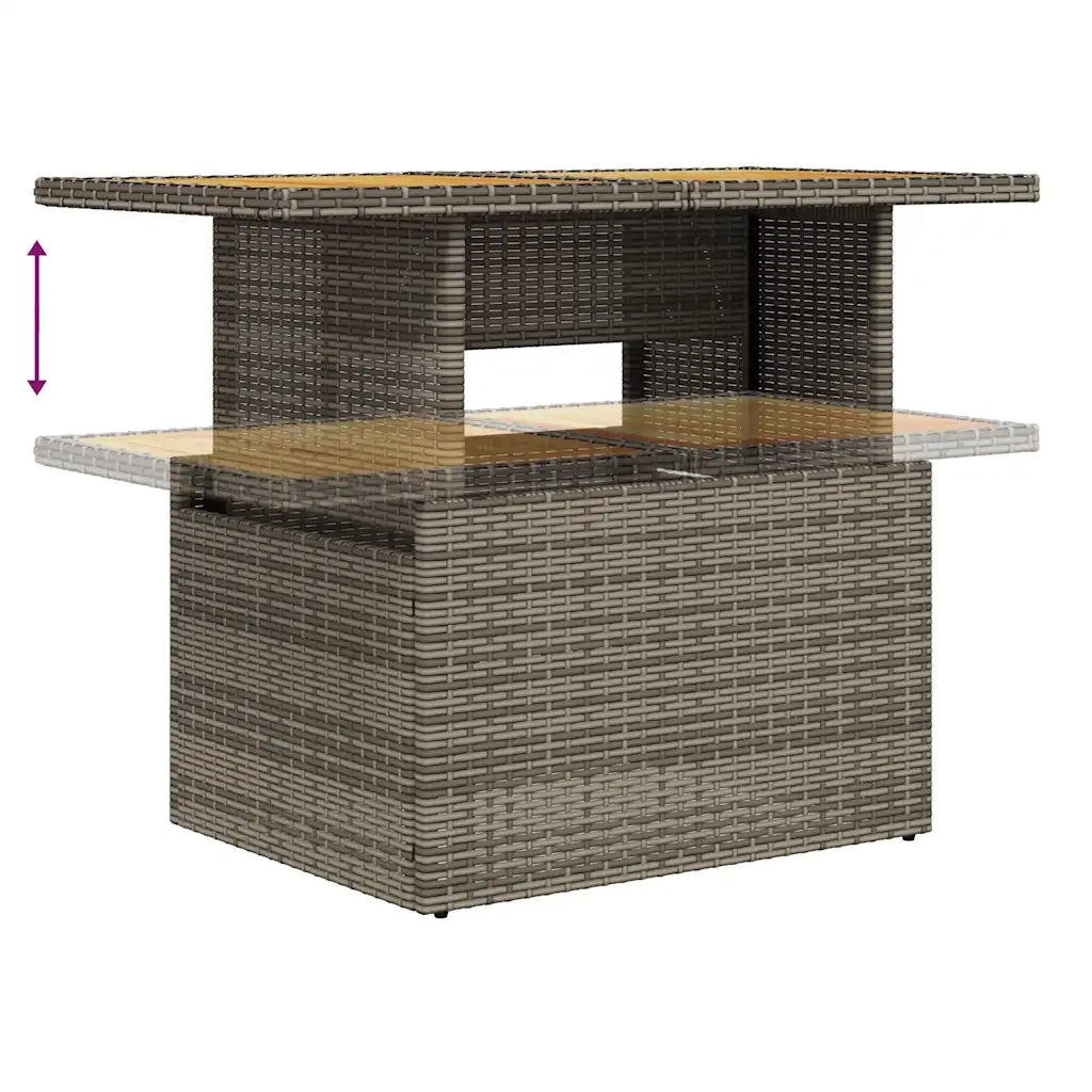 Set Divano da Giardino 5 pz con Cuscini Grigio in Polyrattan 3326882