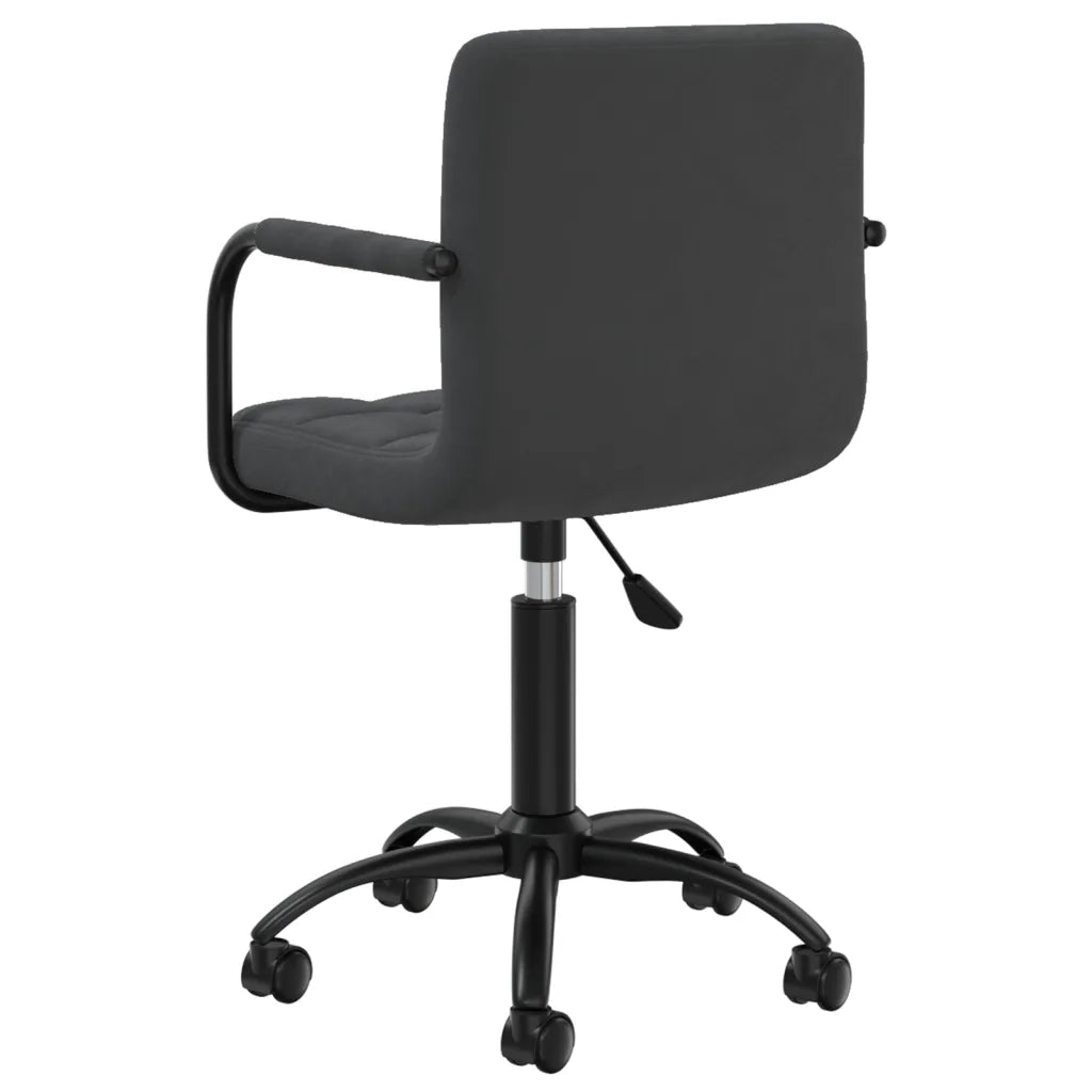 Sedia Girevole da Ufficio Nera in Velluto 3088031