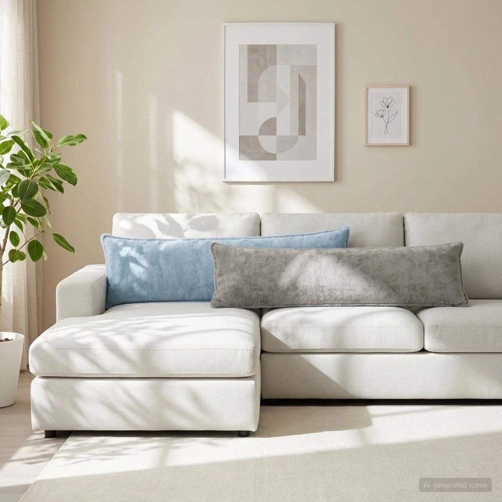 Federa HOUTEN Azzurro 40 x 145 cm Pelliccia di Coniglio Finta 917398