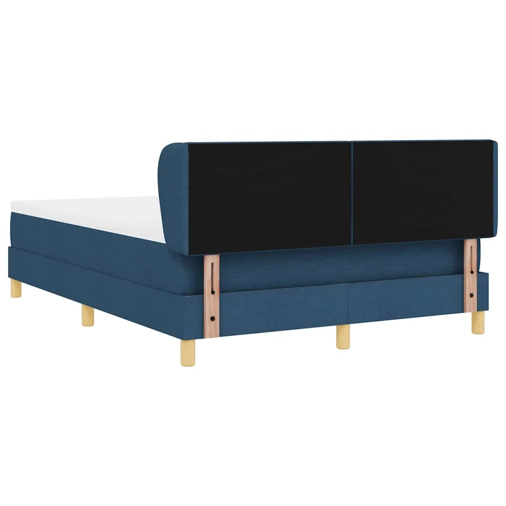 Letto a molle con testiera Blu 140 x 190 cm Tessuto 3340275