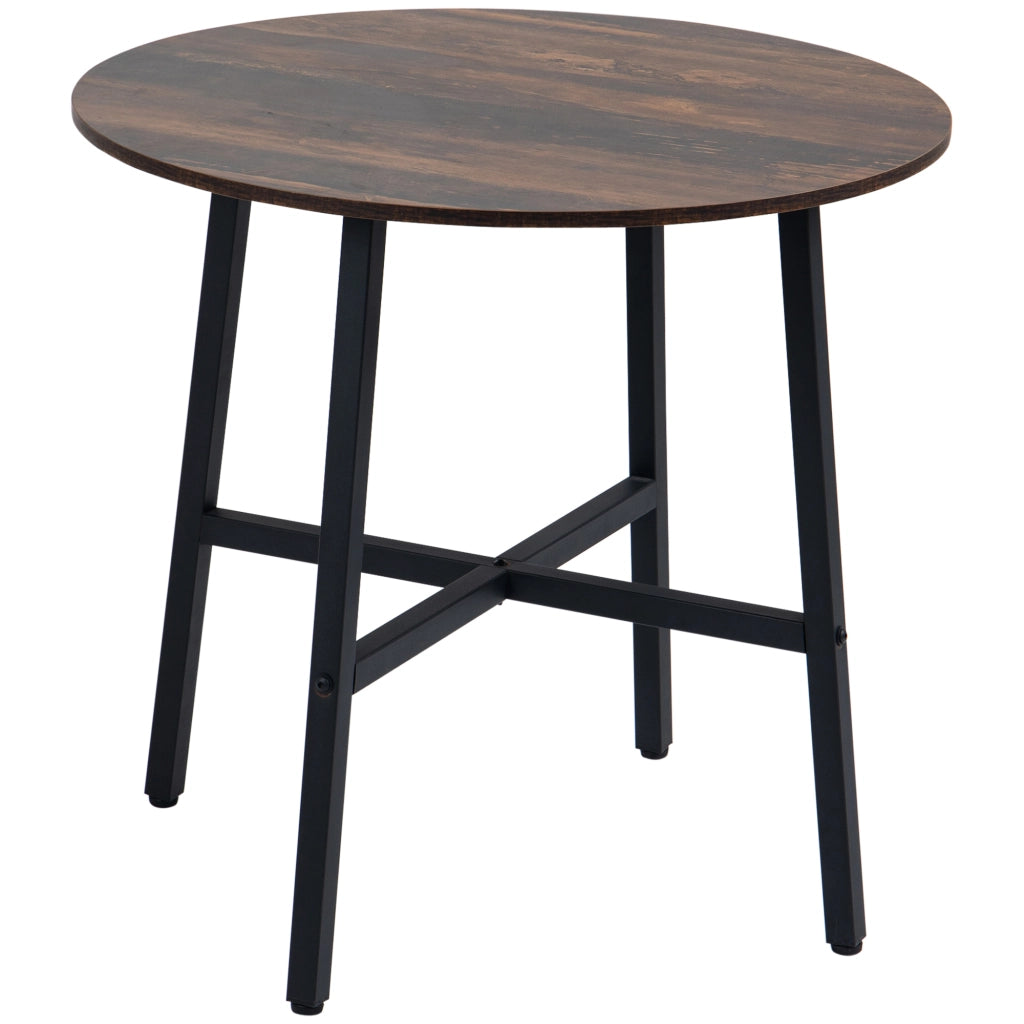 Tavolo da pranzo rotondo ¨C Xylo ¨C legno effetto rustico ¦µ80x76 cm marrone