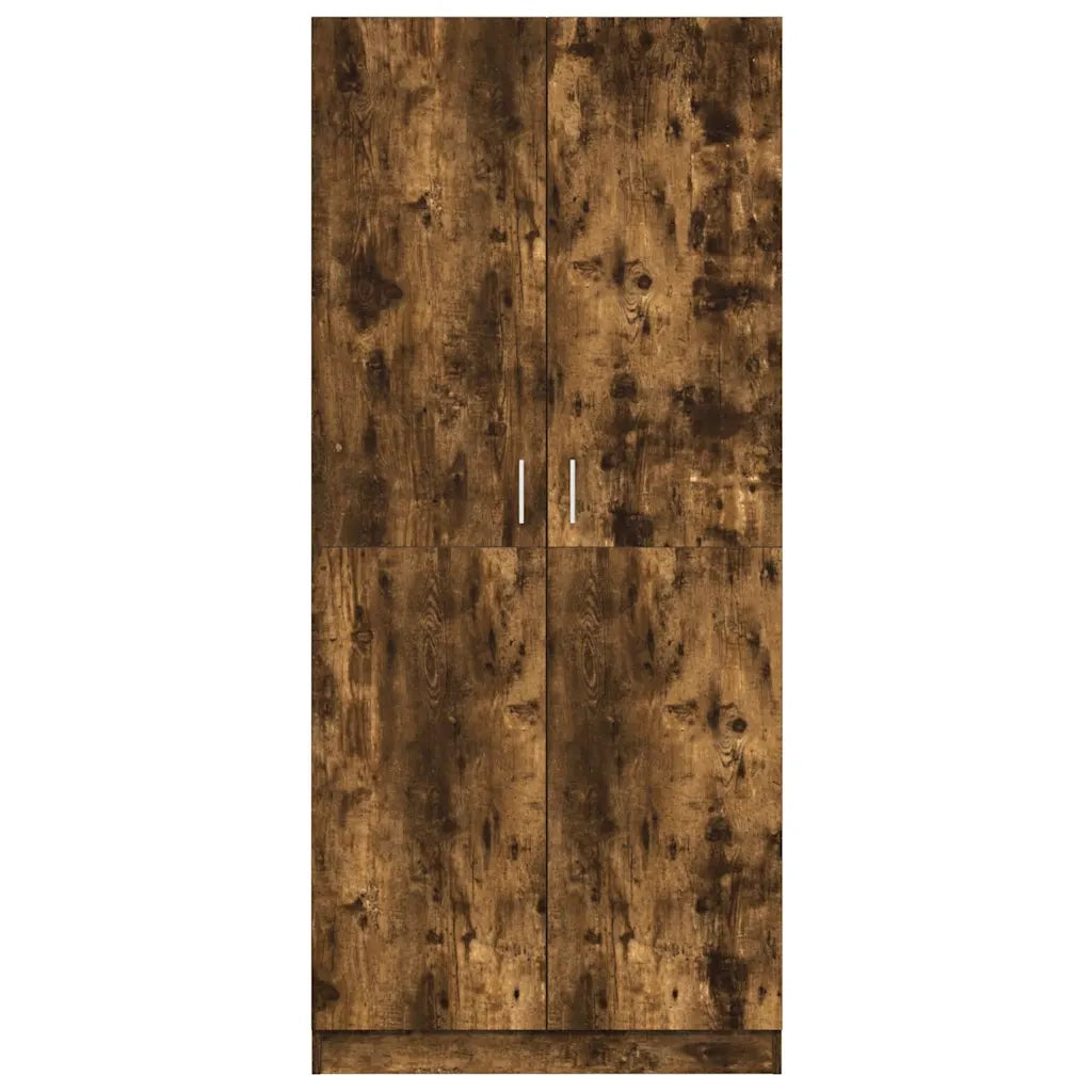 Armadio Rovere Fumo 80x52x180 cm in Legno Multistrato 815351