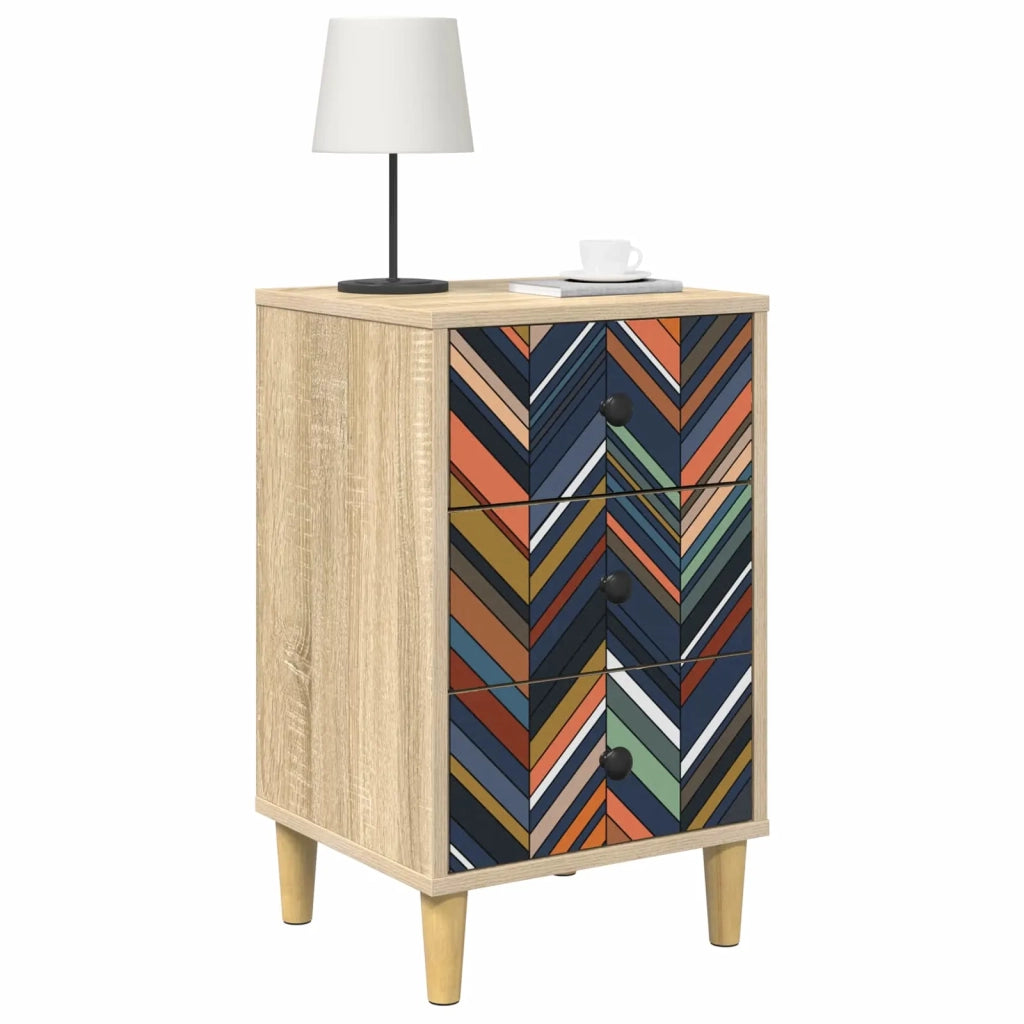 Armadio da Notte OMMEN 2 pz Rovere Sonoma 36 x 33 x 60 cm 8007290