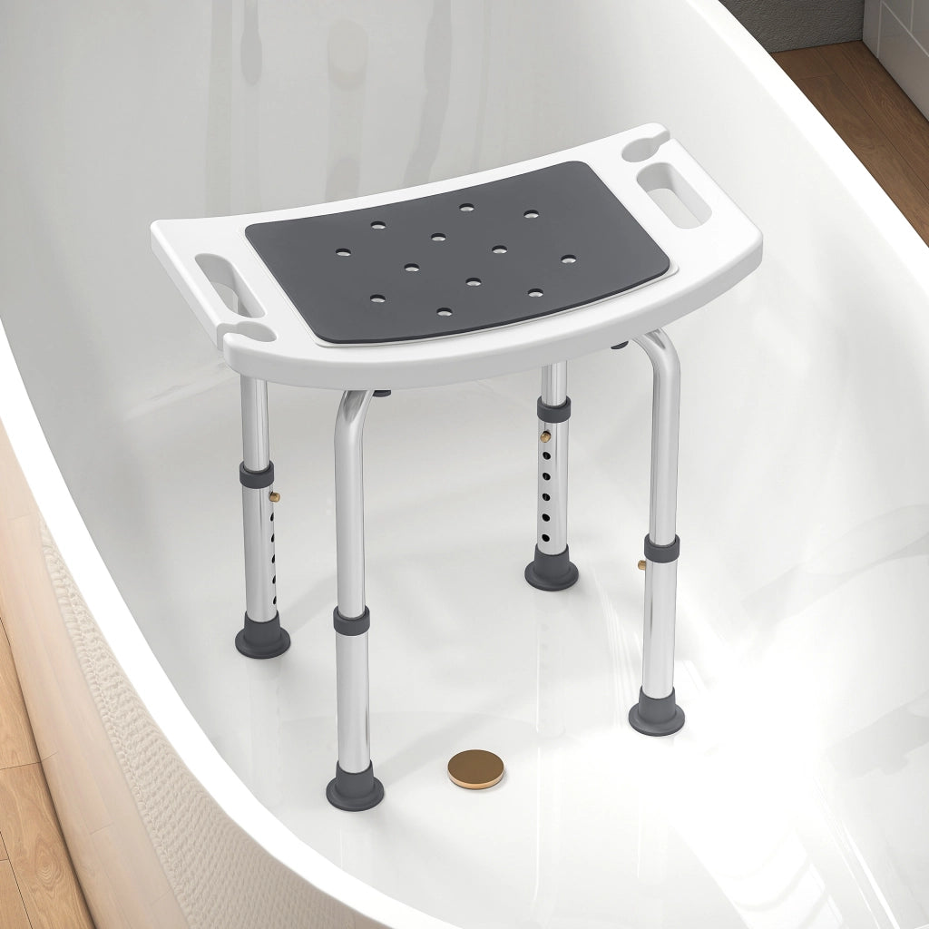 Sgabello da Doccia Regolabile ¨C Minimal ¨C Grigio 39-52cm