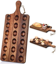 Eseguimento in ceramica per 6 tazze, sostegno/dispositivo per un mezzo dozzino di uova in ceramica, supporto per esposizione per il piano di lavoro nel frigorifero per la decorazione in cucina (marrone)