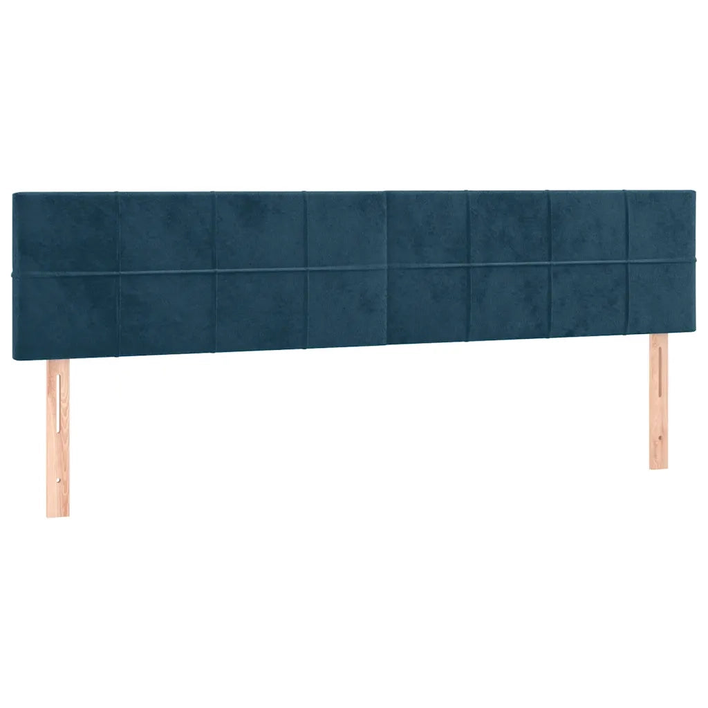 Testiera | Testata Blu Scuro 160x5x78/88 cm in Velluto