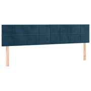 Testiera | Testata Blu Scuro 160x5x78/88 cm in Velluto