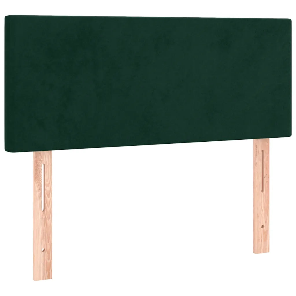 Letto singolo | Letto per adulti | Giroletto a Molle con Materasso Verde Scuro 80x200 cm Velluto