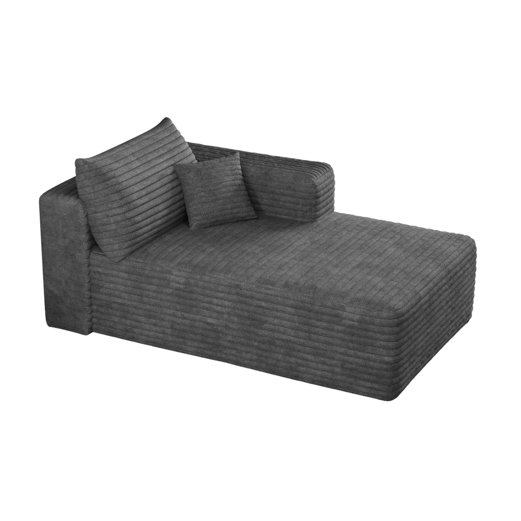 DIVANO ANGOLARE DESTRO Modulare in tessuto Dark Grey