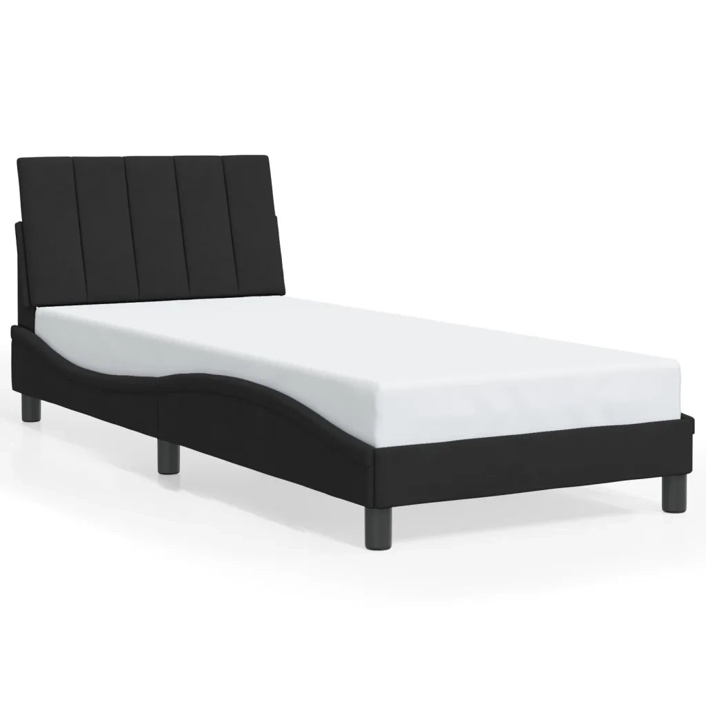Giroletto con LED senza Materasso Hanko Nero 80x200 cm in Velluto 3213747