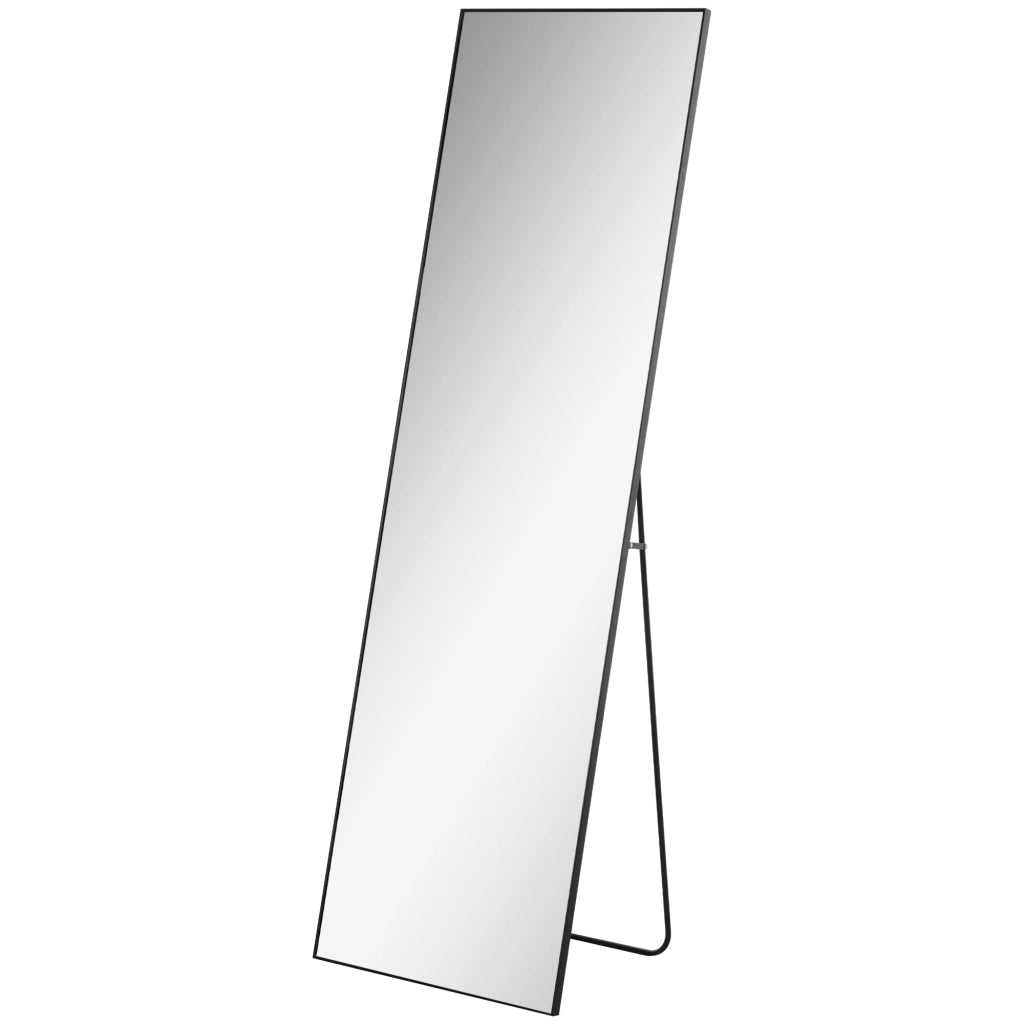 Specchio a Figura Intera ¨C Minimal ¨C Nero, Metallo, 50x2x161.5 cm