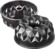 Forma per Gugelhupf con struttura superficiale, 25 cm, in alluminio fuso, rivestito, con doratura uniforme.