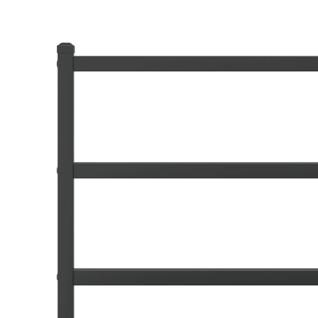 Giroletto con Testiera in Metallo Nero 80x200 cm 355356