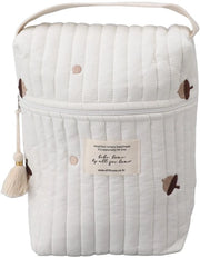 Tas di Organizzazione con Tessuto di Cotone - Luiertas - Borsa a Mano - Chiusura a Cerniera - Progettata per Durata - Maniglia Comoda - 6 Velocità di Regolazione