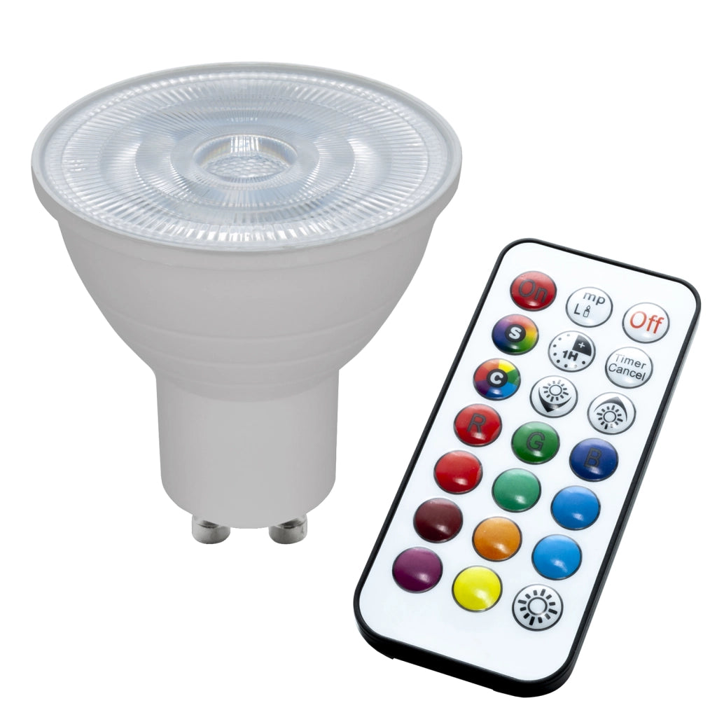 Faretto LED 6W multicolore incasso 6cm tondo bianco silver  GU10 effetti luce colorata 230V LUCE RGBW 3000K SILVER