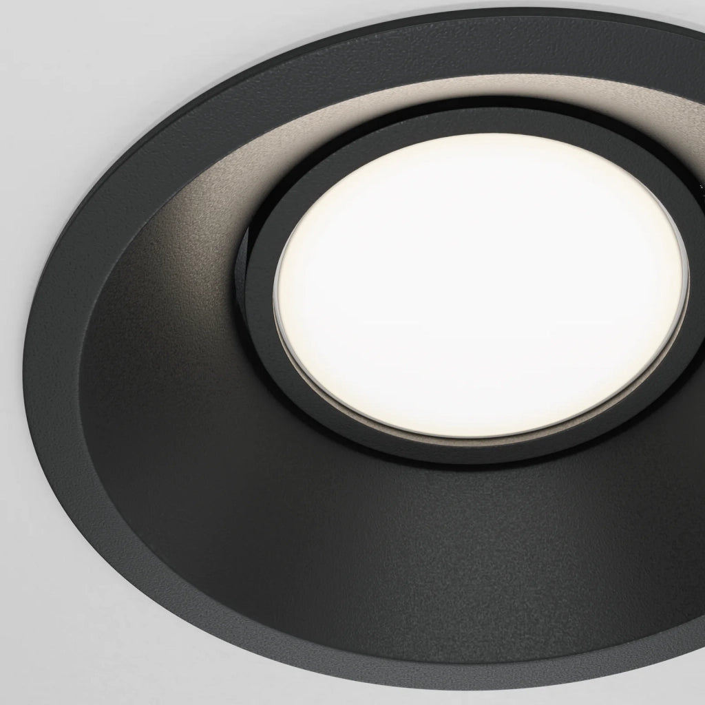 Maytoni Lampada da incasso Dot 1 luce GU10 nero alluminio