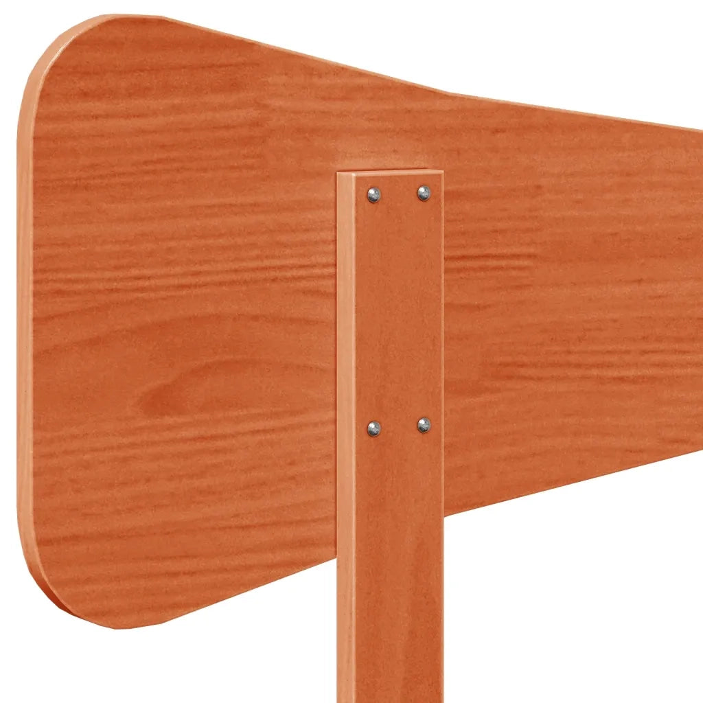 Testiera-Testata-Testiera Decorativa Marrone Cera 100 cm in Legno Massello di Pino 387889